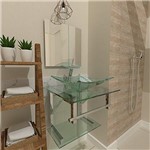 Ficha técnica e caractérísticas do produto Gabinete de Vidro 45cm para Banheiro Escócia - Incolor (Incolor)