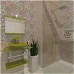 Ficha técnica e caractérísticas do produto Gabinete de Vidro 45cm para Banheiro Escócia-Verde Oliva