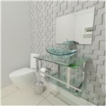 Ficha técnica e caractérísticas do produto Gabinete de Vidro 60cm para Banheiro Sérvia Incolor