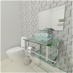 Ficha técnica e caractérísticas do produto Gabinete de Vidro 60cm para Banheiro Estônia Incolor