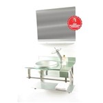 Ficha técnica e caractérísticas do produto Gabinete de Vidro 70cm para Banheiro Turquia-Prata