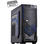 Ficha técnica e caractérísticas do produto Gabinete Gamer Mid Tower Java com Cooler Led Azul Pcyes