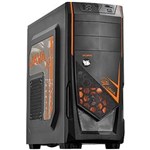 Ficha técnica e caractérísticas do produto Gabinete Gamer Mid Tower Java com Cooler Led Laranja Pcyes