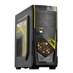 Ficha técnica e caractérísticas do produto Gabinete Gamer PCYes Java Mid Tower LED Amarelo Sem Fonte