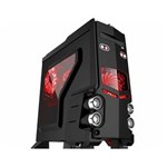 Ficha técnica e caractérísticas do produto Gabinete Gaming 1 Baia Preto Led Vermelho Cg-0ah6 Veloz K-me