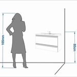 Ficha técnica e caractérísticas do produto Gabinete para Banheiro com 1 Porta e 1 Gaveta Treviso- MGM - Café