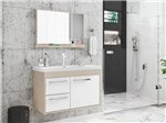 Gabinete para Banheiro com Espelho 1 Porta - 2 Gavetas Cerocha Procion
