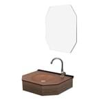 Ficha técnica e caractérísticas do produto Gabinete para Banheiro com Espelho Cris-Decor 180x55x43cm Bronze Cris Metal