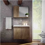 Ficha técnica e caractérísticas do produto Gabinete para Banheiro com Espelho Madri 45x57x34cm Wengê Gaam