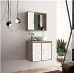 Ficha técnica e caractérísticas do produto Gabinete para Banheiro com Espelho Sevilha 53x60x40 Bali e Branco Astral Design