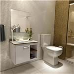 Ficha técnica e caractérísticas do produto Gabinete para Banheiro com Espelho Sigma 42x55x35cm Branco e Nogal Terracota Vtec