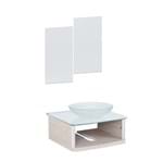 Ficha técnica e caractérísticas do produto Gabinete para Banheiro com Espelho Wood 50,5x47cm Amadeirado Cris Metal