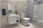 Gabinete para Banheiro Kaze Branco com Espelho e Cuba - Premium Gabinetes