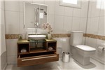 Ficha técnica e caractérísticas do produto Gabinete para Banheiro Taiyo Nogal com Espelho e Cuba - Premium Gabinetes