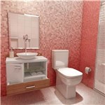 Ficha técnica e caractérísticas do produto Gabinete para Banheiro Vtec Nekkar com Cuba e Espelho 40 X 60 X 35 Cm - Branco/Carvalho