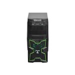 Ficha técnica e caractérísticas do produto Gabinete Pcyes Mid Tower Fox sem Fonte com 01 Cooler Led Verde