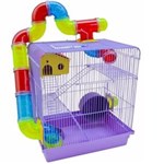 Ficha técnica e caractérísticas do produto Gaiola Hamster com Labirinto 3 Andares Super Luxo Roxo