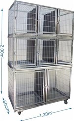 Ficha técnica e caractérísticas do produto Gaiola para Cães e Gatos - 8 Lugares - Chocmaster