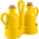 Ficha técnica e caractérísticas do produto Galheteiro Cerâmica 3 Peças Amarelo - La Cuisine
