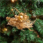 Galho Decorativo para Árvore de Natal com Bola e Enfeite Dourado - Orb Christmas