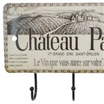 Gancheira Porta Chaves Chateu Pavie 3 Ganchos 19083 Oldway
