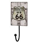 Gancho de Parede com Placa Decorativa - Route 66 - Mart