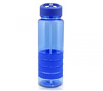 Ficha técnica e caractérísticas do produto Garrafa Squeeze C/ Canudo Retrátil Azul Plástico Jacki Design