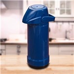 Ficha técnica e caractérísticas do produto Garrafa Térmica GLT Pressão Lisa 1 Litro Invicta Azul