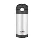 Ficha técnica e caractérísticas do produto Garrafinha Térmica Funtainer 355 ml Preto e Inox Thermos