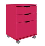 Ficha técnica e caractérísticas do produto Gaveteiro Colors 3325A 2 Gavetas e 1 Gavetão Rosa Pink - Madesa