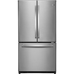 Ficha técnica e caractérísticas do produto Geladeira/Refrigerador GE Side By Side French Door 21 386L Inox