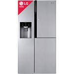 Geladeira / Refrigerador Side By Side LG Lancaster com Door In Door 600L - Aço Escovado