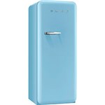 Refrigerador Smeg 1 Porta FAB28UAZR Anos 50 com Puxador para Direita Cromado - 247 L - 110v - Azul Claro