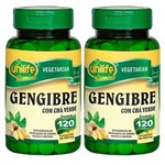Gengibre com Chá Verde - 2 Un de 120 Comprimidos - Unilife