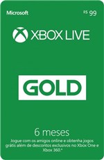 Ficha técnica e caractérísticas do produto Gift Card Xbox Live - 6 Meses - Microsoft