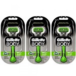 Ficha técnica e caractérísticas do produto Gillette Body Aparelho de Barbear C/1 (Kit C/03)