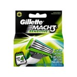 Gillette Mach3 Sensitive Carga C/4