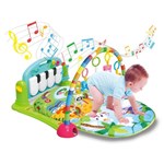 Ginásio com Tapete de Atividades Bebê Som e Luz - Piano Azul - Kitstar