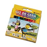 Ficha técnica e caractérísticas do produto Giz de Cera 12 Cores . 09012 Acrilex Cx 1 Cj