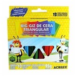Ficha técnica e caractérísticas do produto Giz de Cera Acrilex (Triangular Big) - 12 Cores