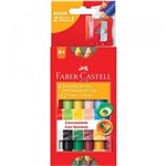 Ficha técnica e caractérísticas do produto Giz de Cera Bicolor Corpo de Madeira Faber Castell6 Gizes 12 Cores