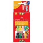 Ficha técnica e caractérísticas do produto Giz de Cera Bicolor Faber-Castell Ecogiz Bicolor 12 Cores
