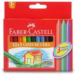 Ficha técnica e caractérísticas do produto Giz de Cera Curto 12 + 3 Cores Neon - Faber Castell