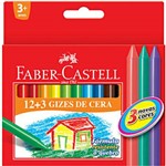 Ficha técnica e caractérísticas do produto Giz de Cera Fino 15 Cores Faber Castell