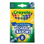 Ficha técnica e caractérísticas do produto Giz de Cera Lavável 8 Cores - Crayola