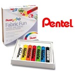 Ficha técnica e caractérísticas do produto Giz Pastel Seco Fabric Fun Pintura Tecido 7 Cores Pentel