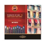 Ficha técnica e caractérísticas do produto Giz Pastel Seco Macio Redondo Toison D'or Estojo com 24 Cores Ref.8514 Koh-i-noor
