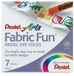 Ficha técnica e caractérísticas do produto Giz Pastel Seco para Tecido Fabric Fun Estojo C/ 07 Cores Pentel