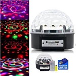Ficha técnica e caractérísticas do produto Globo de Luz para Festa com Bluetooth USB e Pen Drive Bola Maluca Magic Ball 6 Cores