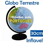 Ficha técnica e caractérísticas do produto Globo Terrestre 30cm Inflável Planisfério Escolar Geografia Mundi - em Português